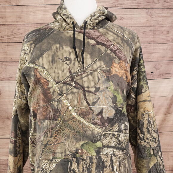 MOSSY OAK CAMO CAMOUFLAGE PULLOVER HOODIE MENS SIZE 2XL XXL - Picture 1 of 6